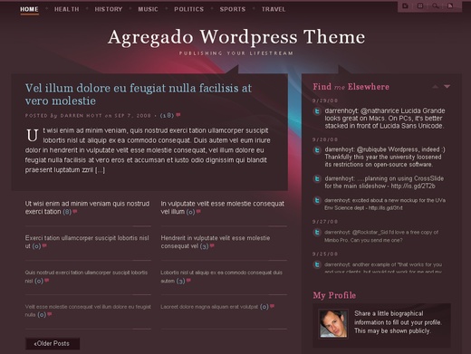 Agregado - Free WordPress Theme