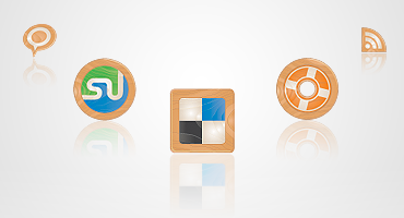 Free Social Media Icons Made of Wood
