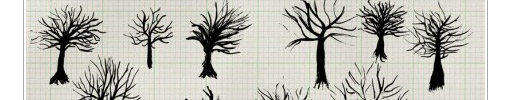 Free Vectors : Ink Trees