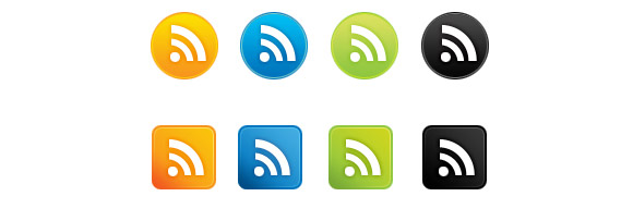 Simple Gradient RSS Icons
