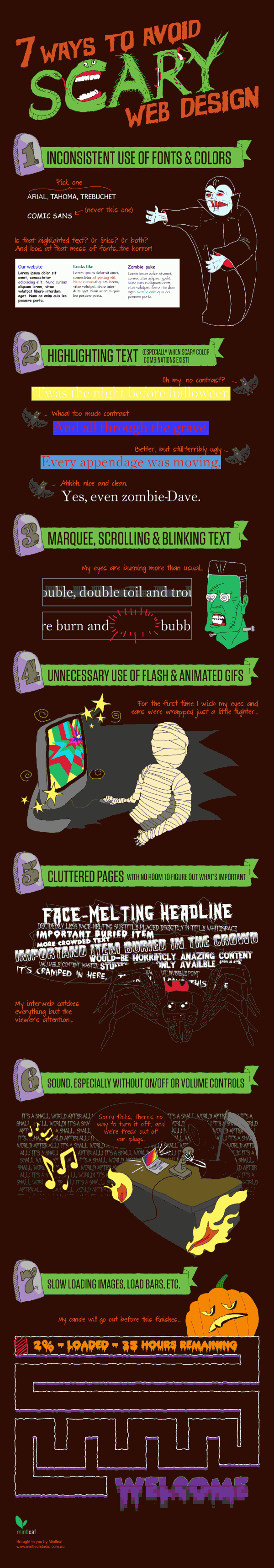 Infographic #4 - 7 Ways to Avoid Scary Web Design
