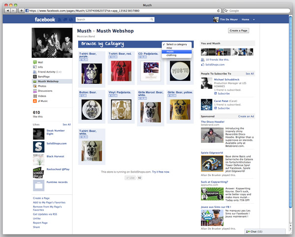SolidShops Facebook Store