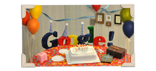 Google's 13 Birthday Doodlle Google's 13 Birthday Doodlle