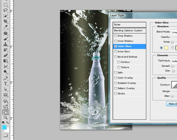 Bottle Ad Photoshop Tutorial - Step 17