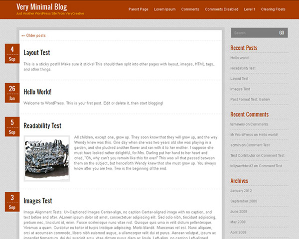 Very Minimal - Free WordPress Theme Very Minimal - Free WordPress Theme