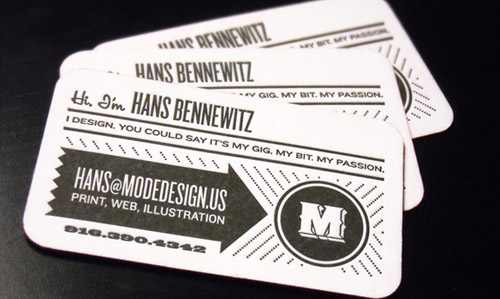 mode design business card