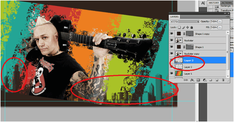 Rock Music Flyer Photoshop Tutorial - Step 19 Rock Music Flyer Photoshop Tutorial - Step 19