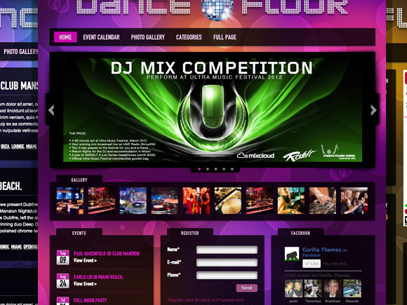 Dance Floor DJ WordPress Theme