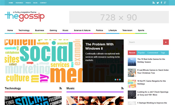 The Gossip WordPress Theme