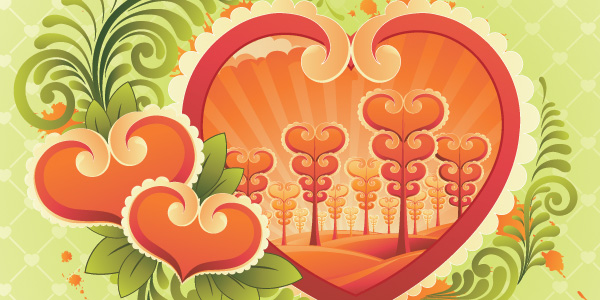 Vintage Valentine's Day Vector