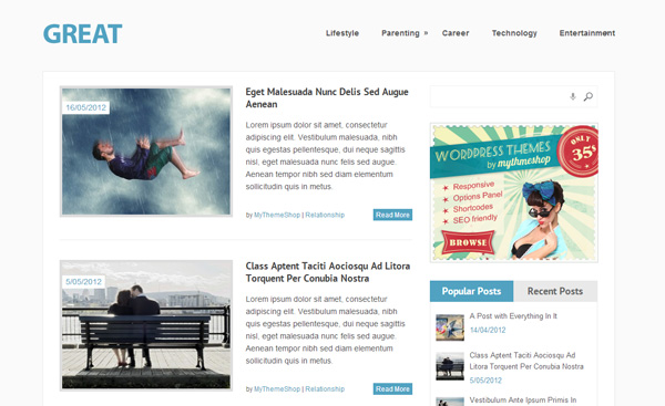 Great Free Responsive WordPress Theme