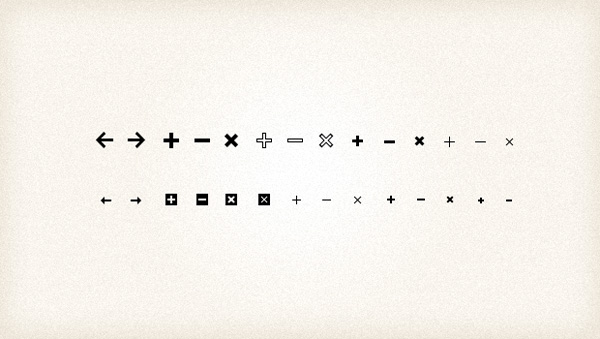 Plus Minus Icon Set