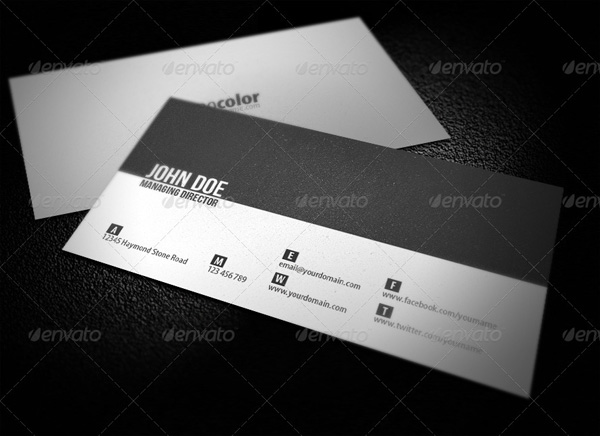 Black and white business card template
