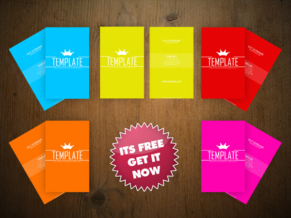 Colorful minimal business card template