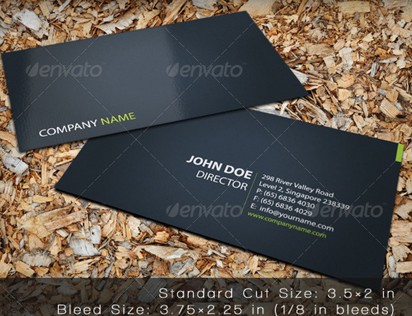 Black minimal business card template