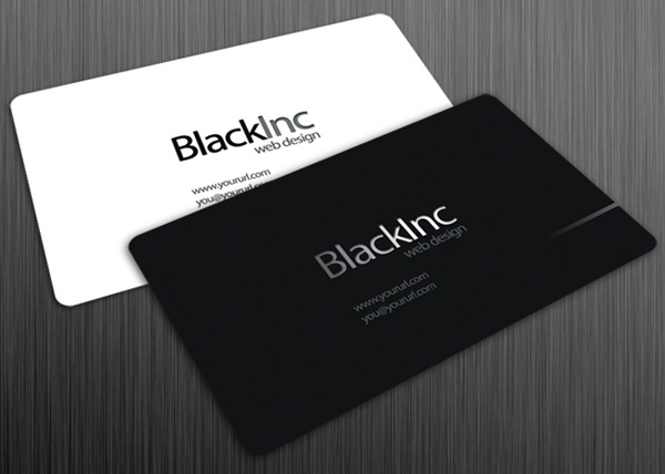 Black and white card template