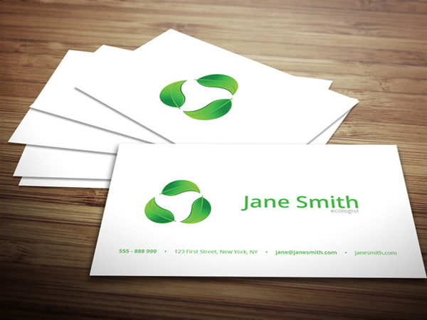 Eco minimal business card template