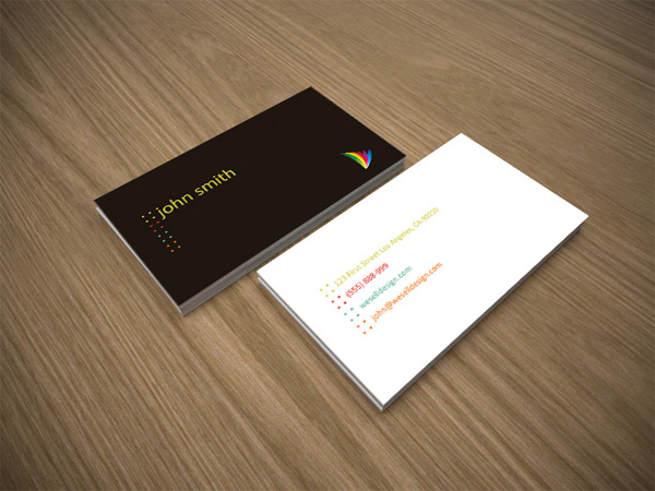Minimal white and brown business card template