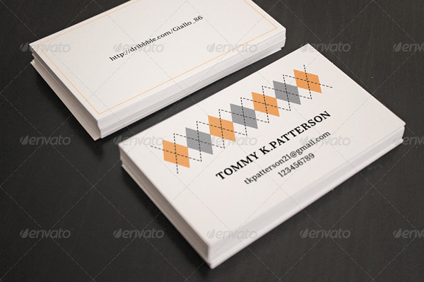 Minimal retro business card template