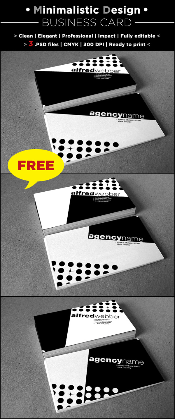 Black and white business card template