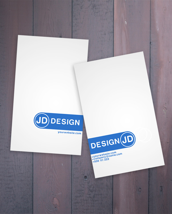 White business card template