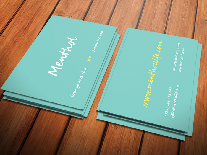 Menthol Minimal Business Card Template