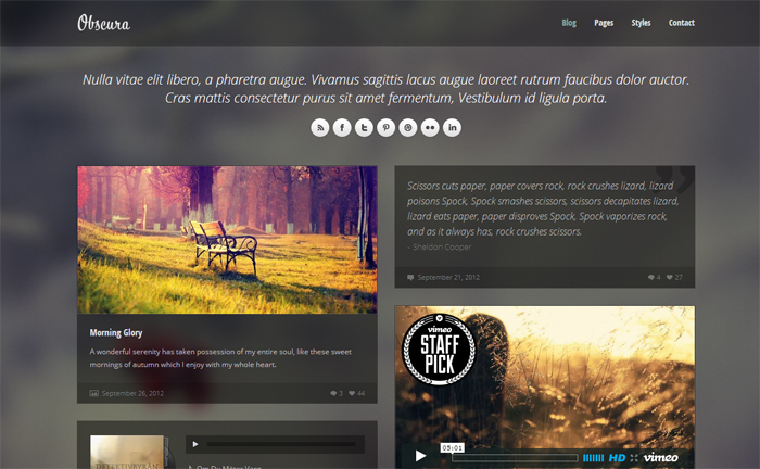 Obscura Responsive HTML Template
