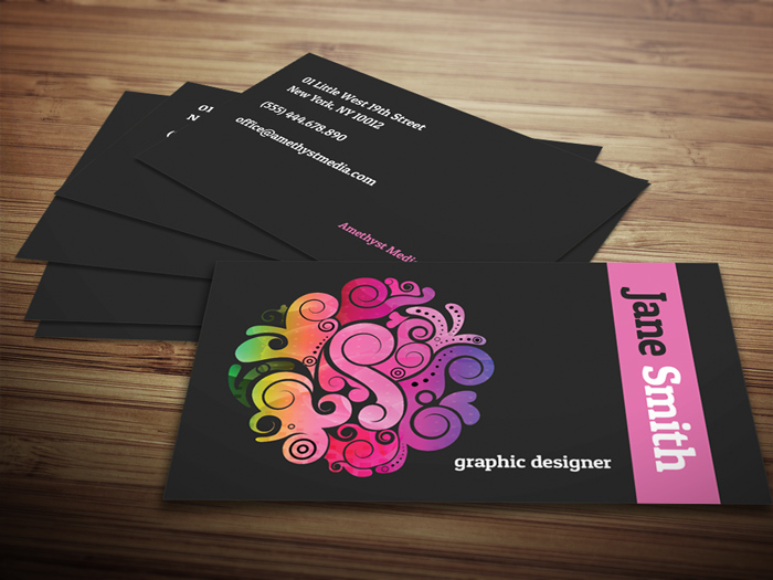 Amethyst Free Business Card Template