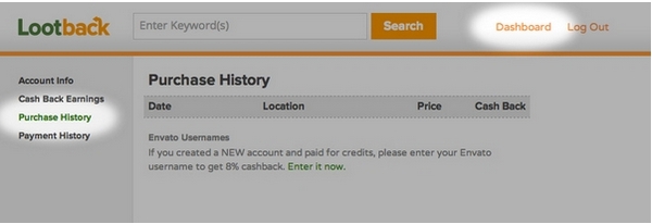 Lootback Cashback Envato