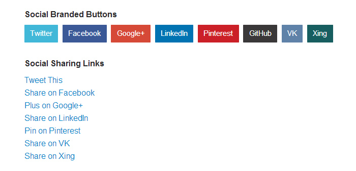 Social Icons and Links