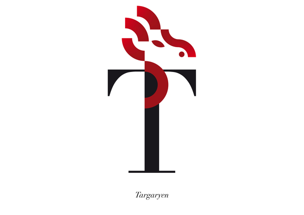 Game of Thrones Typographic Heraldry