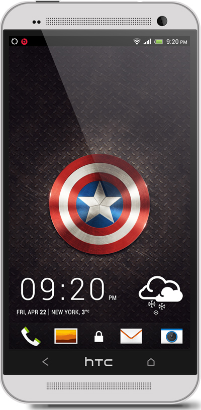 Captain America HTC One Wallpaper