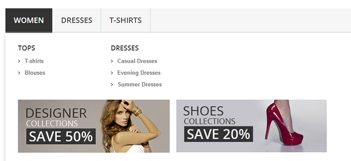 PrestaShop Mega Menu