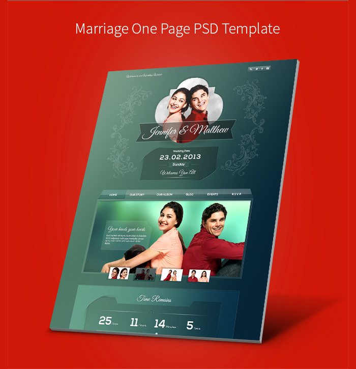 Wedding & Edge PSD Templates
