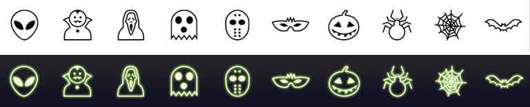 glyphish halloween icons