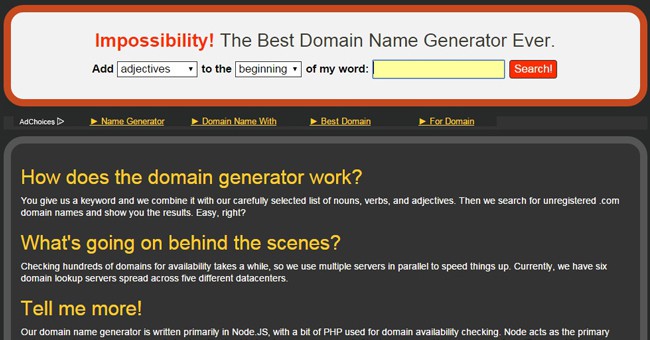 2. impossibility- domain name