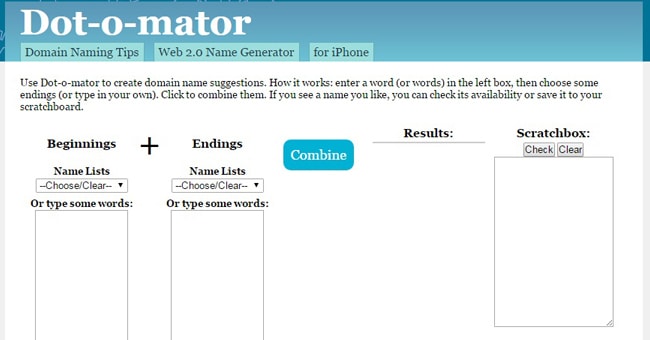 3. dotomator - domain name