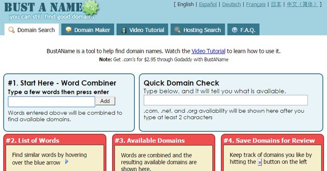 4. bustaname - domain name