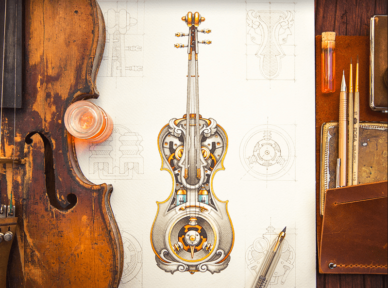 daily inspiration steampunk violin