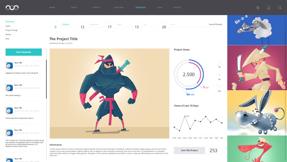 daily freebie portfolio theme