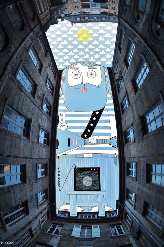 Comic Illustration in the Sky by Thomas Lamadieu 