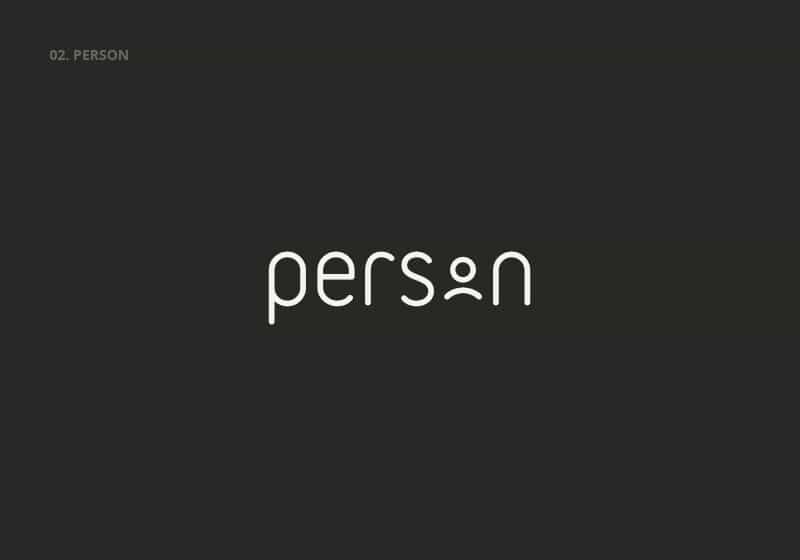 Top 25 Nouns & Verbs Turned into Clever Minimalist Typographic Logos