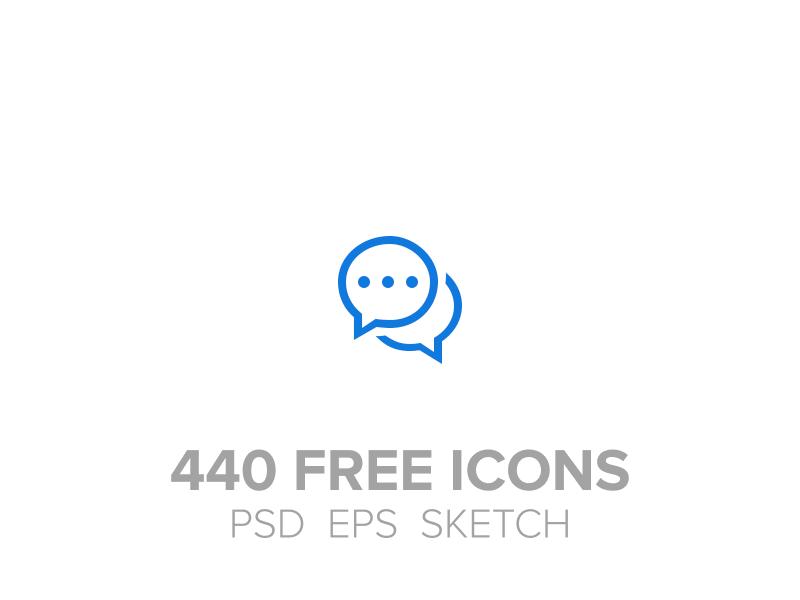 Daily Freebie: 440 Minimal Outlined Icons (AI, PNG, SVG, SKETCH)