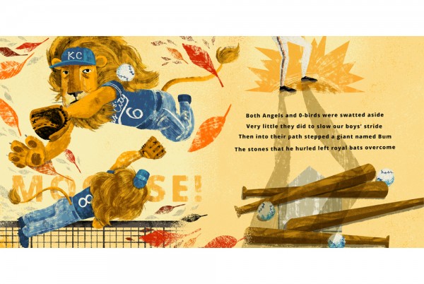 lions playing baseball