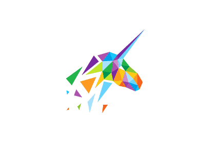 Colorful geometric unicorn