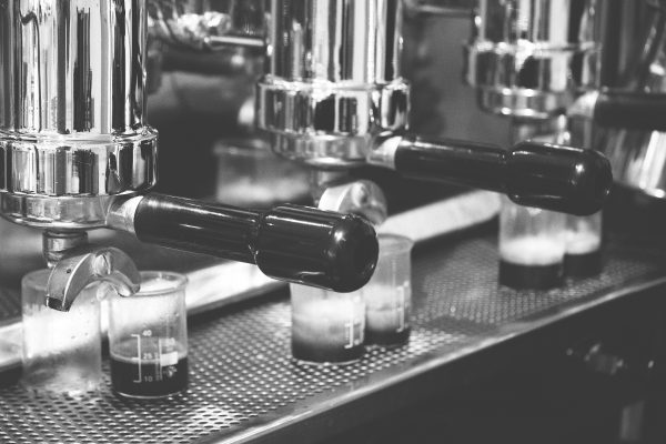 black and white espresso