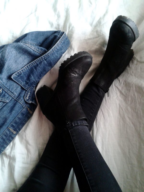 Big black boots and jacket