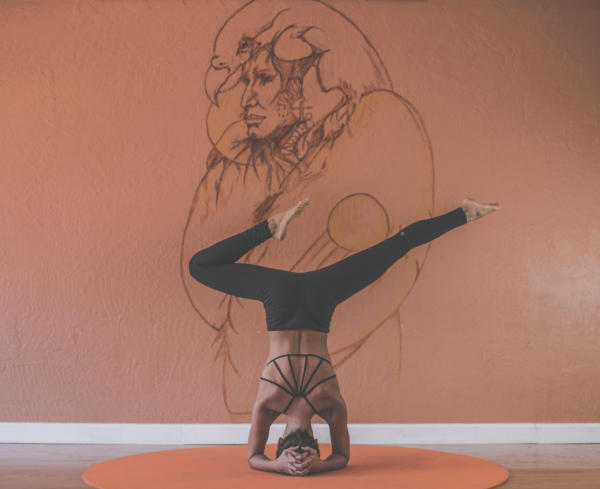 yoga, art, pose, wall