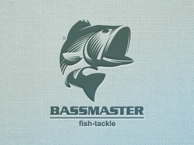 Bass fish logo design