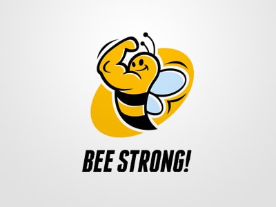 Strong bee logo